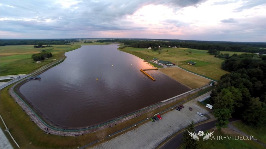 Zalew Narożniki koło Radgoszczy - zdjęcie z Lotu Ptaka - dzień przed ostatnią imprezą czerwcową