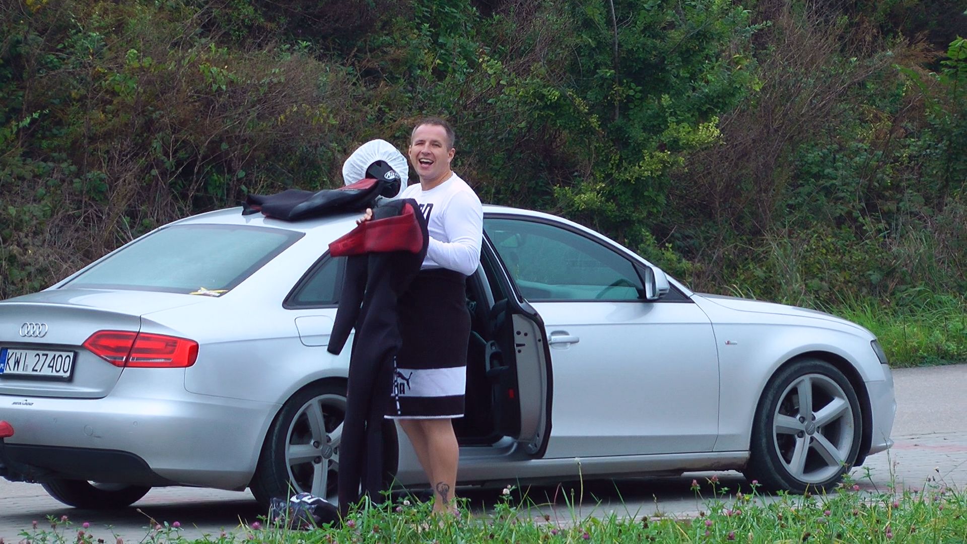 Łukasz W w swojej przebieralni... Łukasz W w swojej przebieralni...